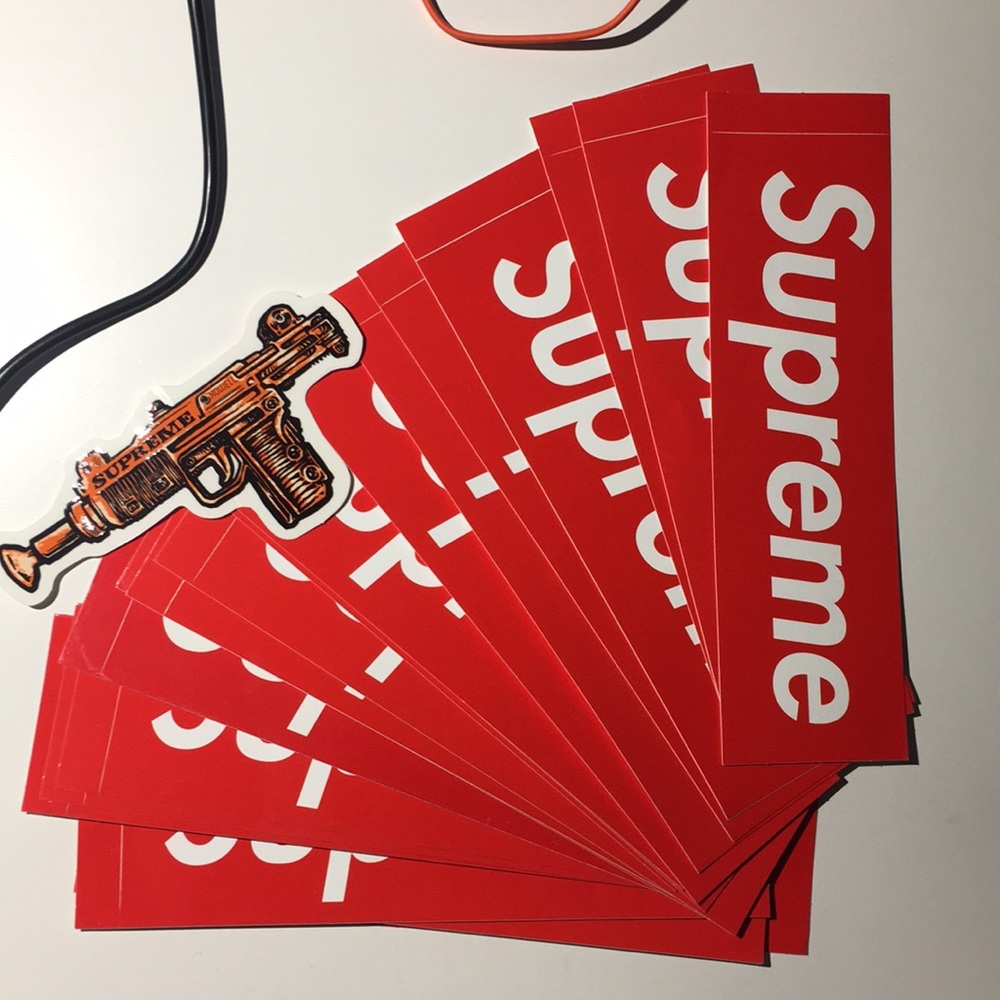 20 Supreme box logo stickers